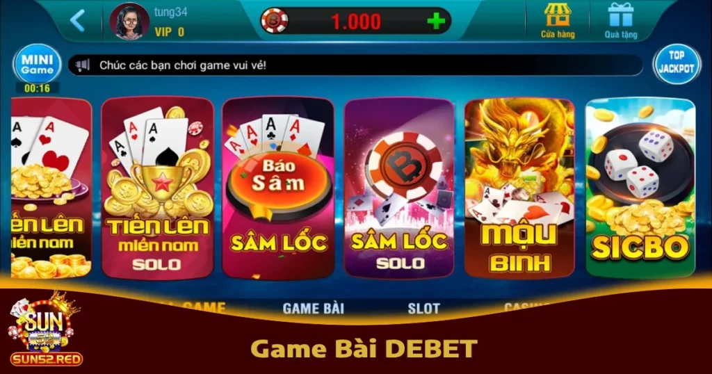 Game Bài DEBET Trên Sun52 – Có Gì Hấp Dẫn Người Chơi?